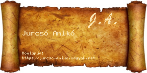 Jurcsó Anikó névjegykártya