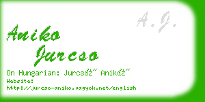 aniko jurcso business card